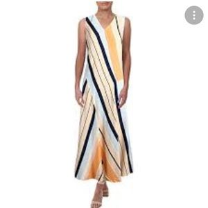 Lafayette 148 NY Apricot Multi Midi Dress//